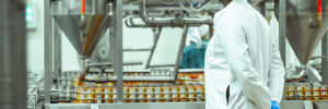 worker at a food manufacturing plant